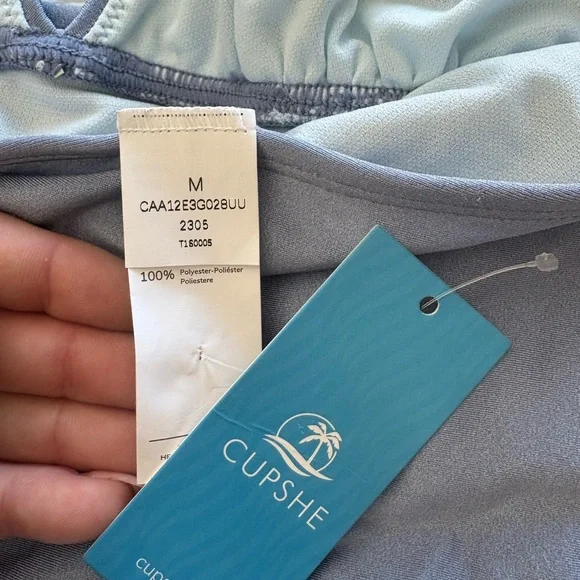 Cupshe Light Blue One-Piece Swimsuit - Picture 6 of 6